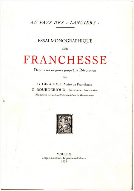 essai monographique de Franchesse 001